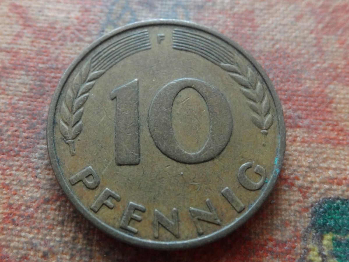 Tutti le monete: DEUTSCHLAND 10 Pfennig 1950 – Usato da Romanel-sur-Lausanne venduto da Swift13 1