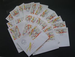 1998 Nr. 933-936 22 verschiedene FDC mit zusammenhängenden