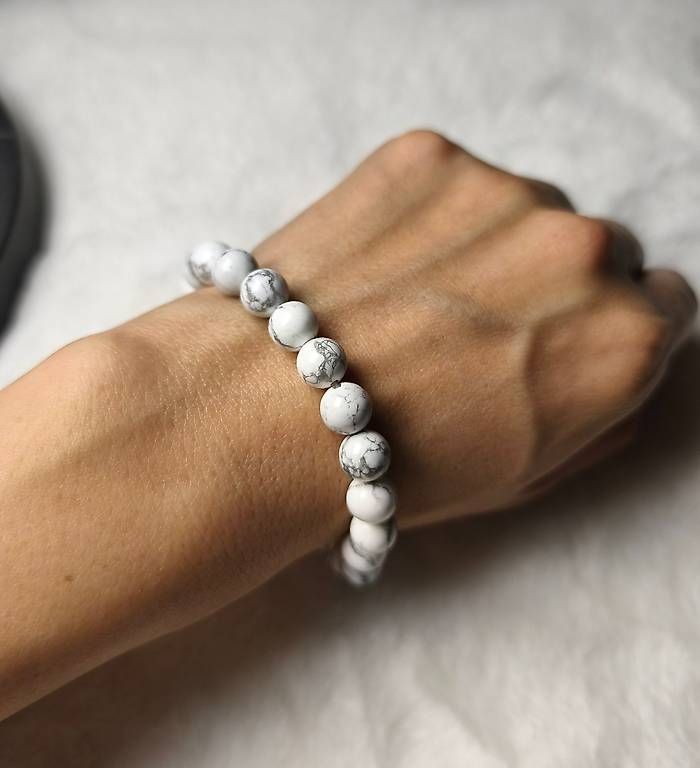 Bracciali & Braccialetti: Bracelet en howlite blanche 8mm – Usato da Ursy venduto da tan_8qdl 1