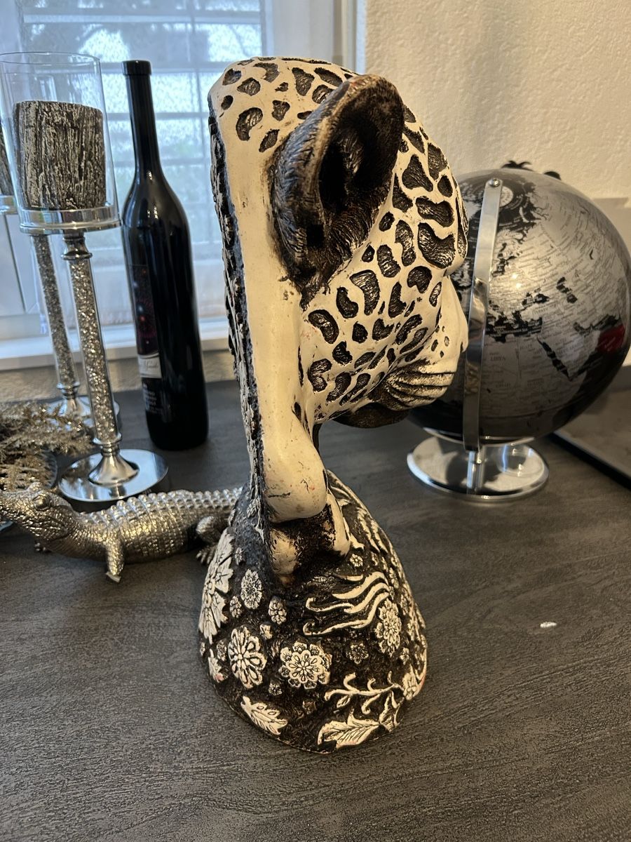 Sculture & Statue: Deko Leopard Kopf Skulptur aus Mexico, – Nuovo (secondo la descrizione) da Bettlach venduto da IvanaDuronjic 3