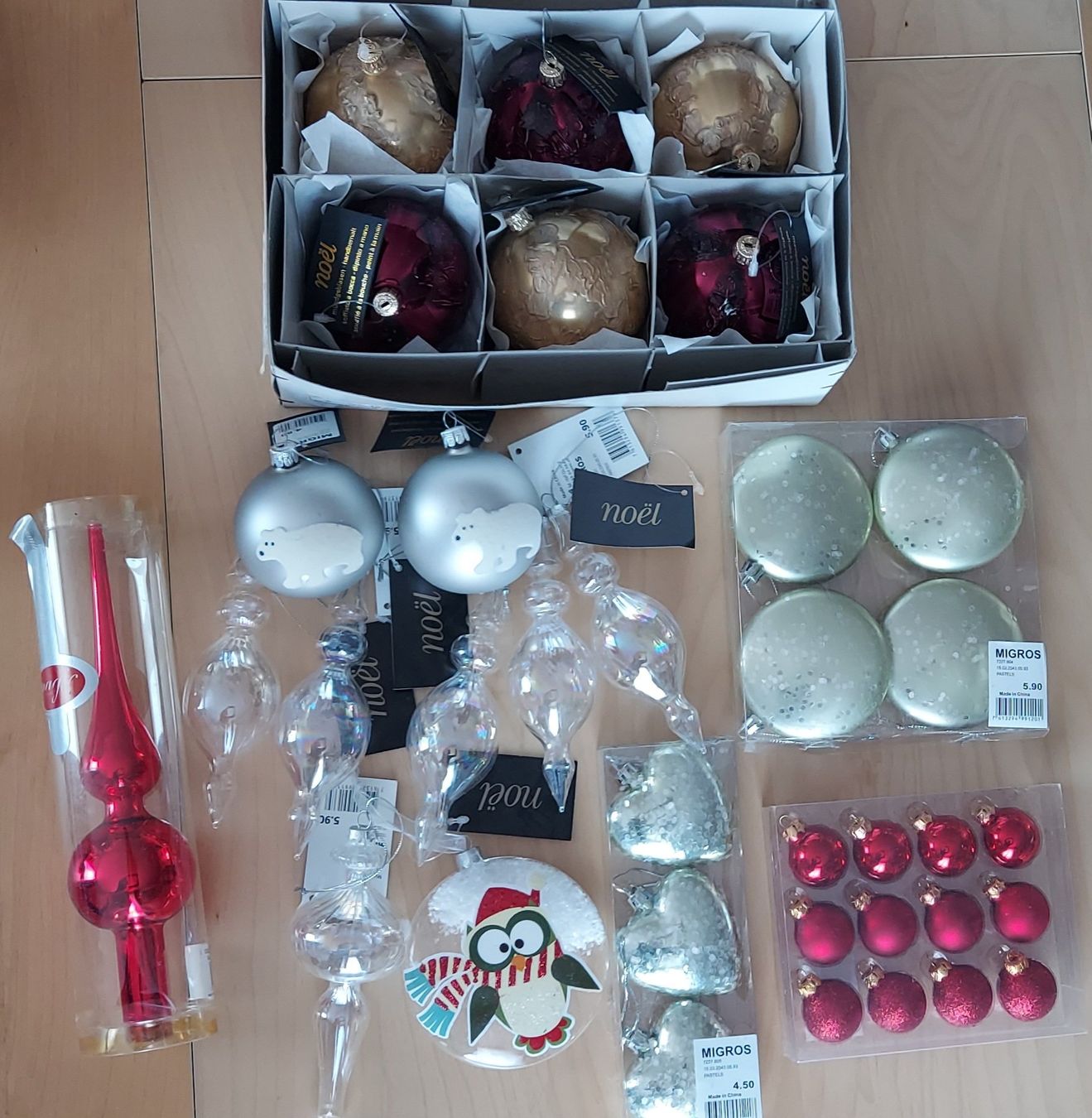 Migros Tutte le decorazioni: Weihnachtsschmuck diverse – Nuovo e nell'imballaggio originale da Läufelfingen venduto da Rubine