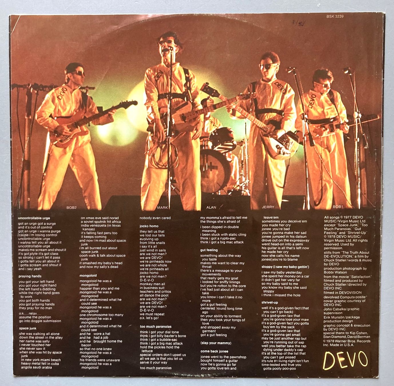 Schallplatten: DEVO - Q: ARE WE NOT MEN? A: WE ARE DEVO! – Gebraucht aus Poliez-Pittet von Newtown-Records 2