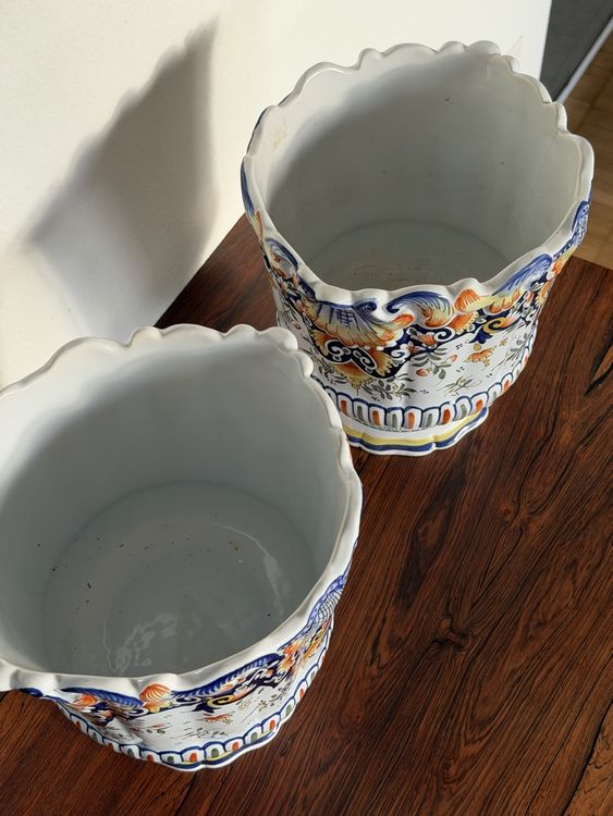 Vintage Delft Blue Flower Pots Handpainted Porcelain (Gebraucht) in ...