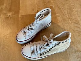 Einzigartige High-Top Sneaker – Rockiger Used-Look, Gr. 38
