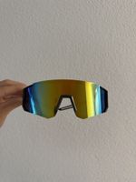 Sport Sunglasses Multi-Color Lens Black Frame New