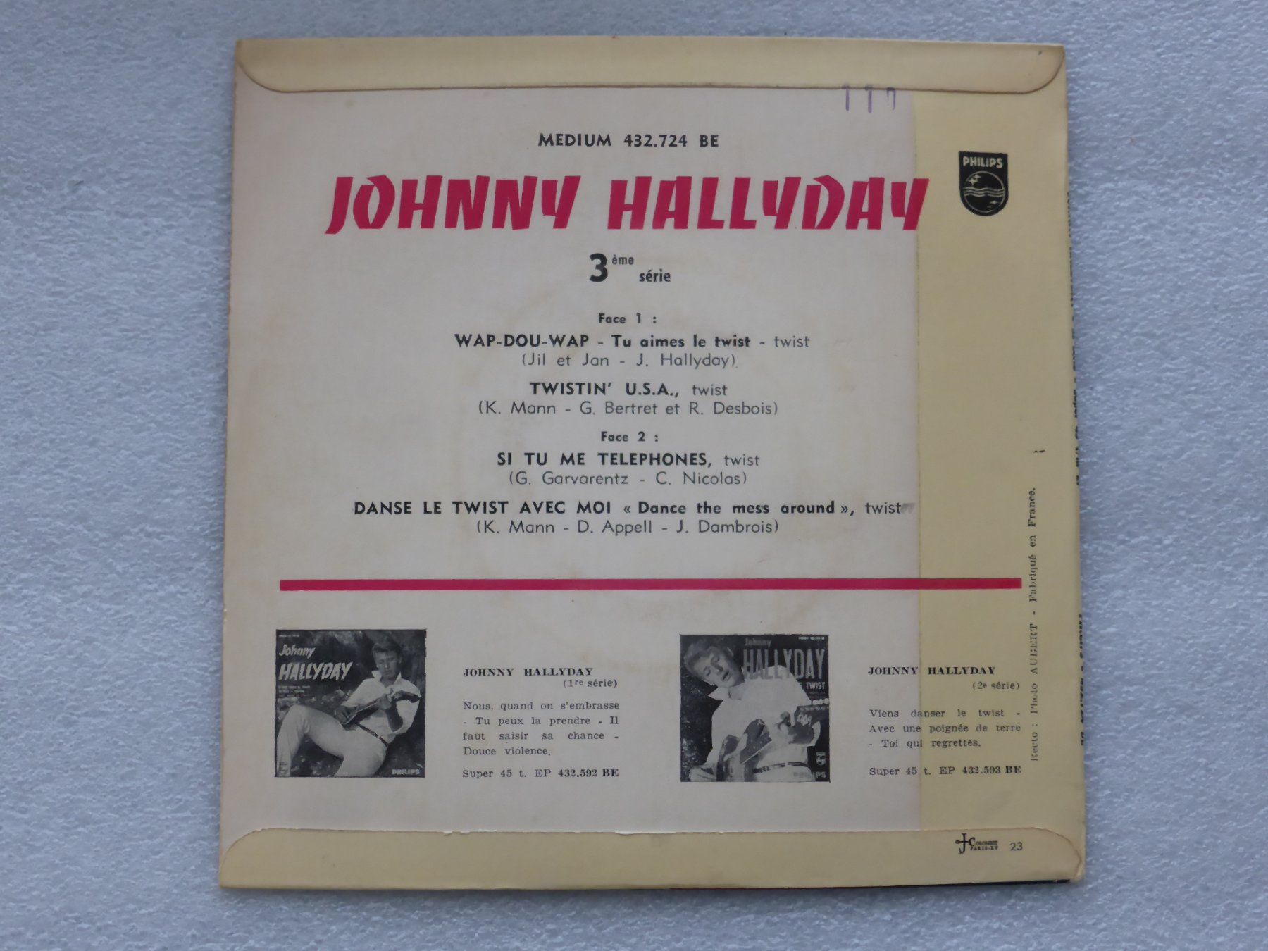 Dischi in vinile: Vinyl Single   EP  JOHNNY HALLYDAY – Usato da Küssnacht am Rigi venduto da Mondkinder 3