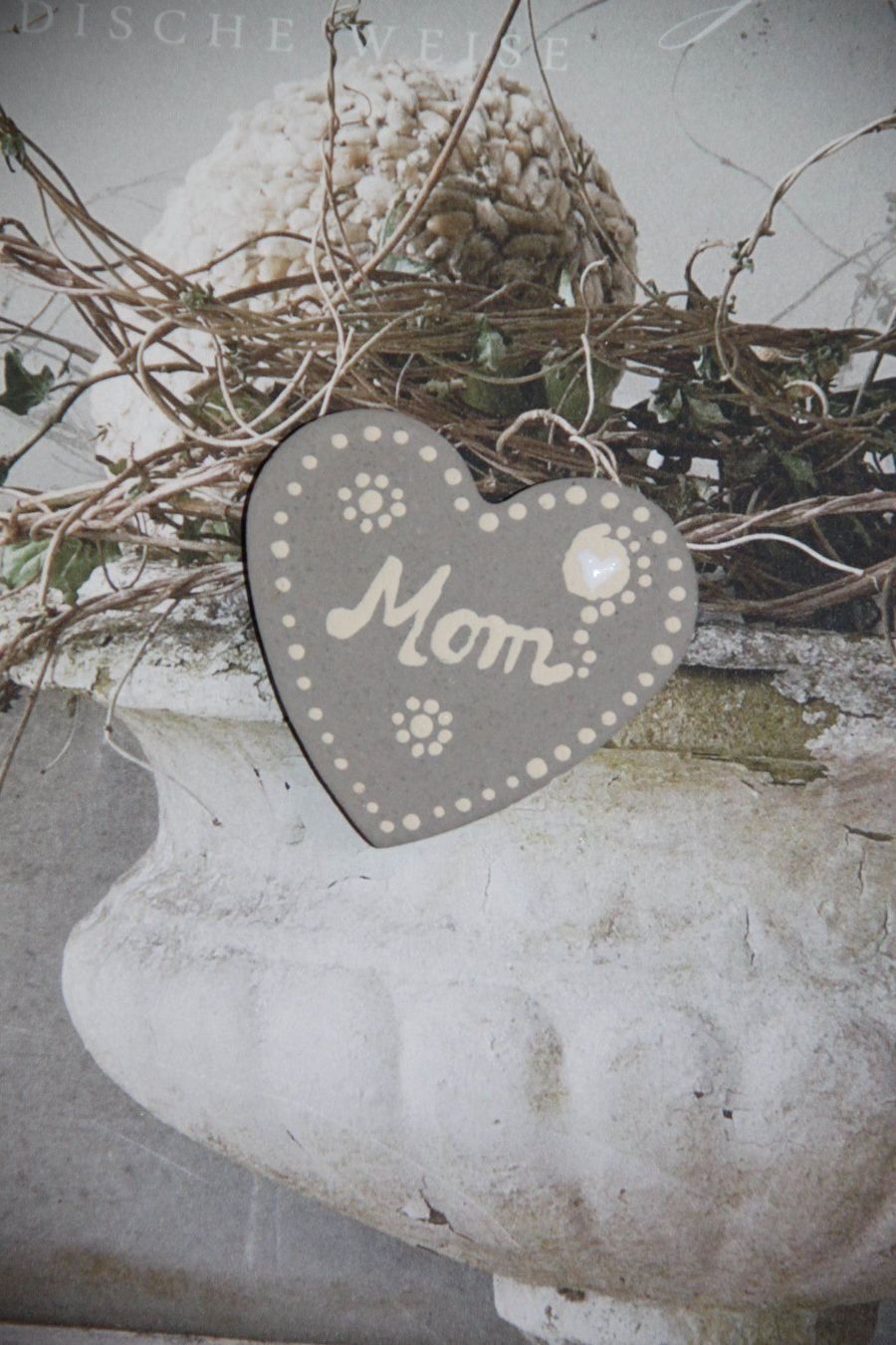 Alle Dekorationen: Betonherz "Mom" – Neu (gemäss Beschreibung) aus Walterswil SO von Mama_noel