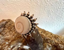 Muschel Ring - Shiva Auge - Grösse: 56 - 800 Silber - Boho
