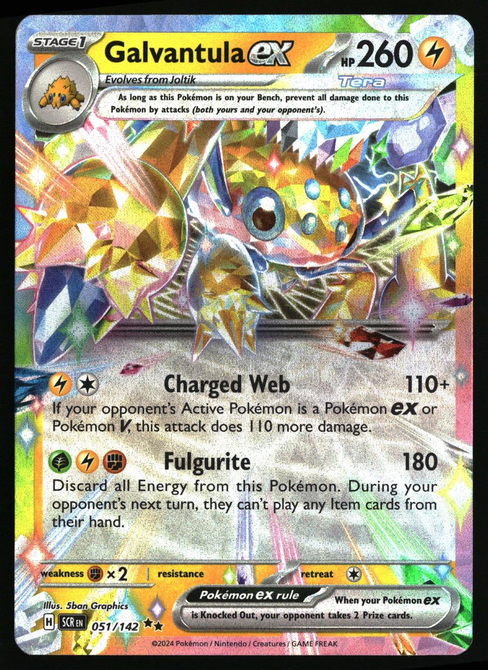 Pokémon Carte collezionabili: Galvantula ex #51 Pokemon Stellar Crown – Usato da Feuerthalen venduto da Plazatoys