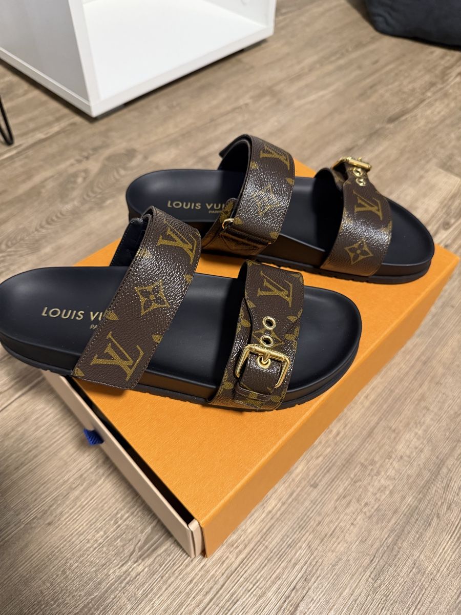 Louis Vuitton Damenschuhe: Louis Vuitton Bom Dia Pantolette Gr. 39 – Neu (gemäss Beschreibung) aus Seengen von kasibe20 2