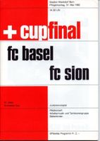 FC BASEL FCB FC SION CUP FINAL PROGRAMM 1982