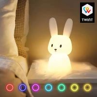 Veilleuse LED Lapin 🐰 7 couleurs changeantes - Neuf!