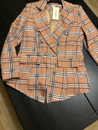 Estee Brown Blazer - Size L -New with Tags - Glam Plaid