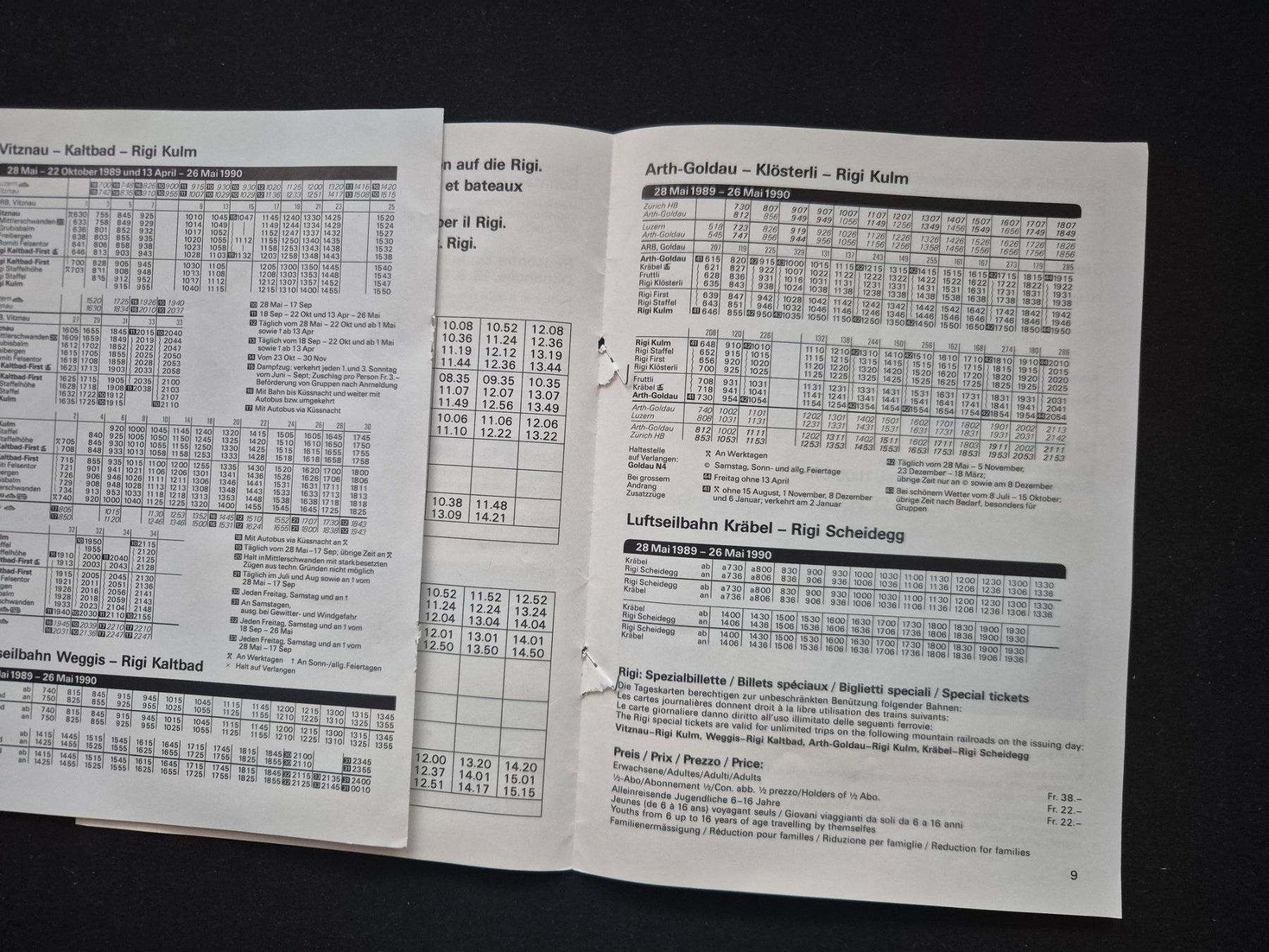 Dokumente: Programm Rigi 13. August 1989 Begegnungsfest – Gebraucht aus Langendorf von zvonu161 5