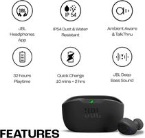 JBL Wave Buds Kabellose In-Ear Kopfhörer Schwarz