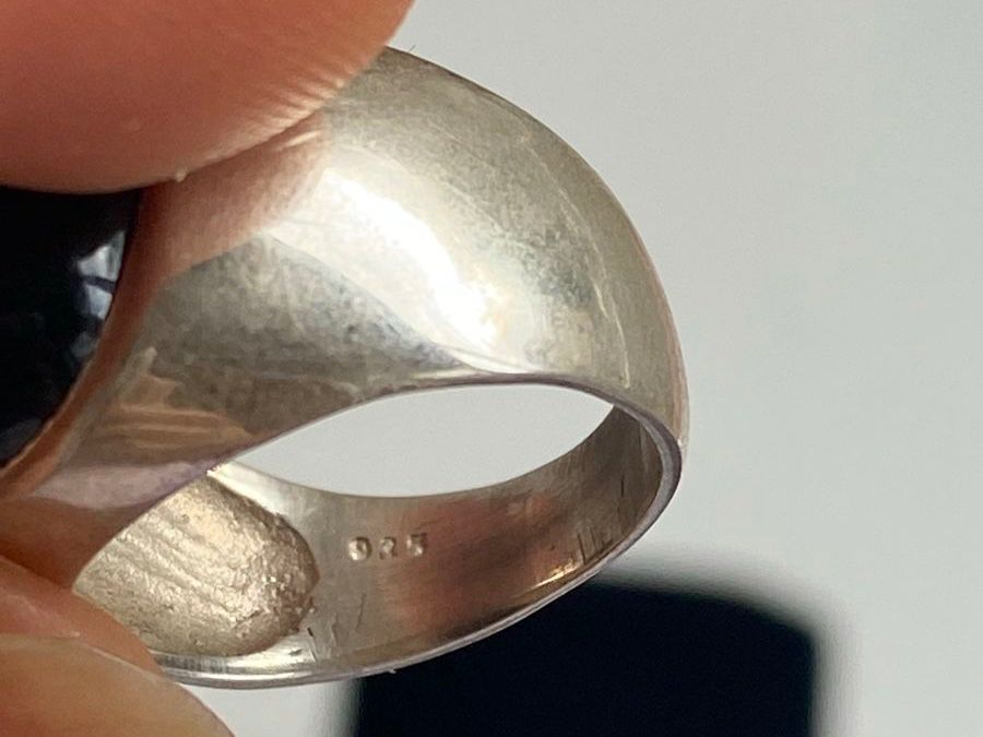 Onyx Ringe: Silber 925 Massive Vintage Onyx Ring – Neu (gemäss Beschreibung) aus Givisiez von sgu_k58r 2