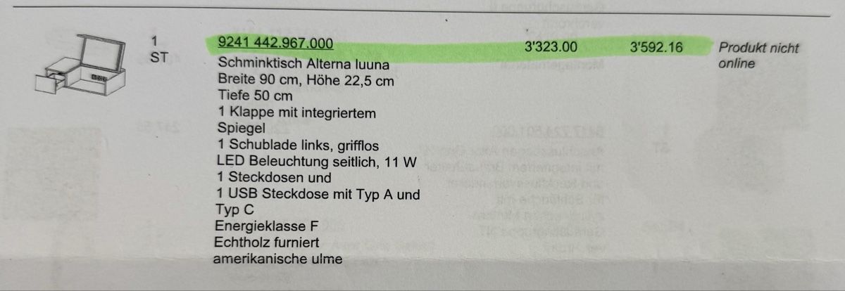 Schminktische: Schminktisch Alteena luuna – Neu (gemäss Beschreibung) aus Amriswil von deluxe_bad 6
