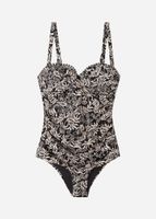 Calzedonia Swimsuit - schwarz botanic black and white