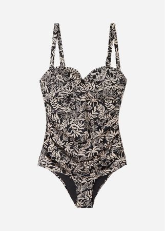 Calzedonia Swimsuit - schwarz botanic black and white