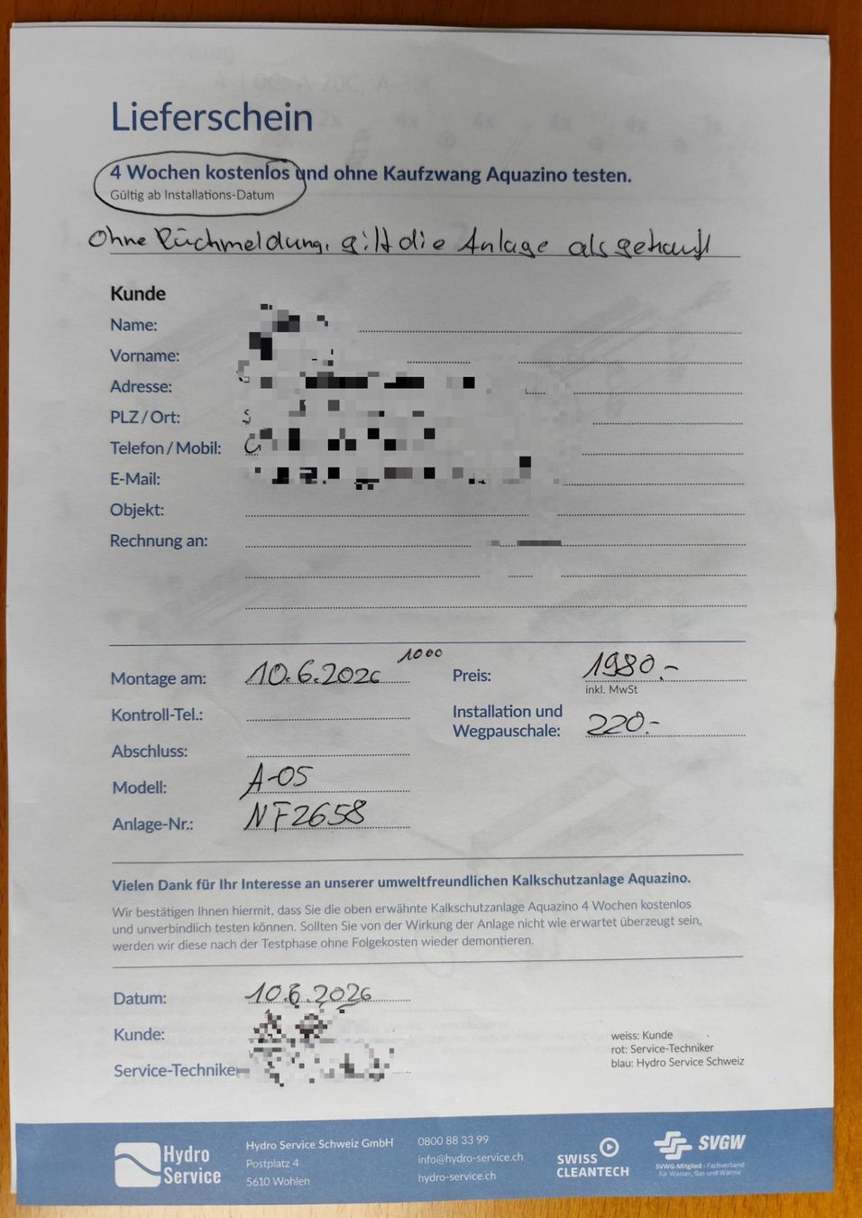 Sanitari: AquaZino Kalkschutzgerät A-05C – Usato da Niederönz venduto da Pippo 6