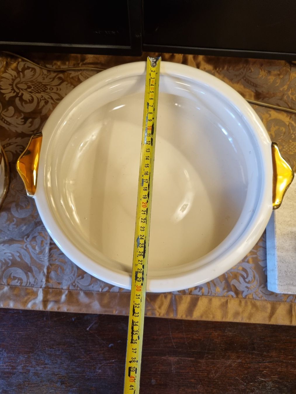 Blumentöpfe: Gilde Handwerk Cachepot Art Déco elfenbein/gold – Gebraucht aus Scharnachtal von devin03 7
