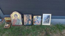 Bilder ikonen Sammlung 5 Stueck antik