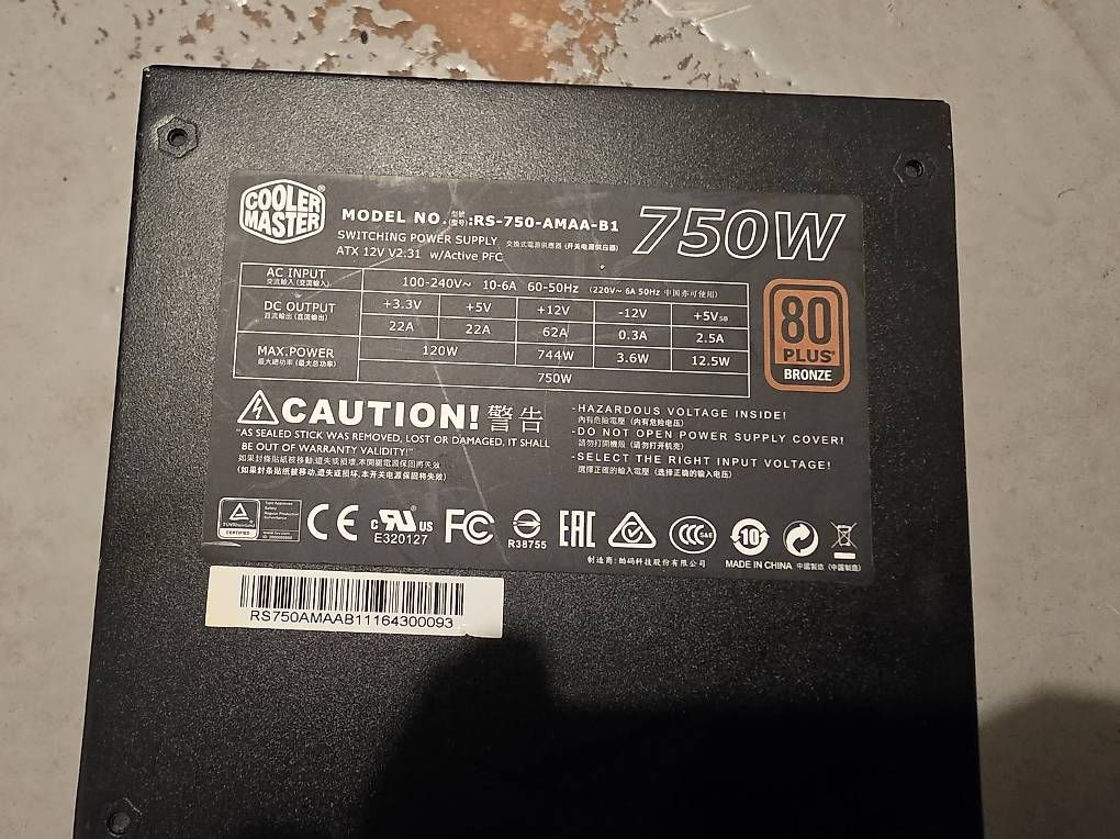 Composants électroniques: CoolerMaster G750 80 PLUS Bronze – D'occasion à Zug par lazoBaa 3