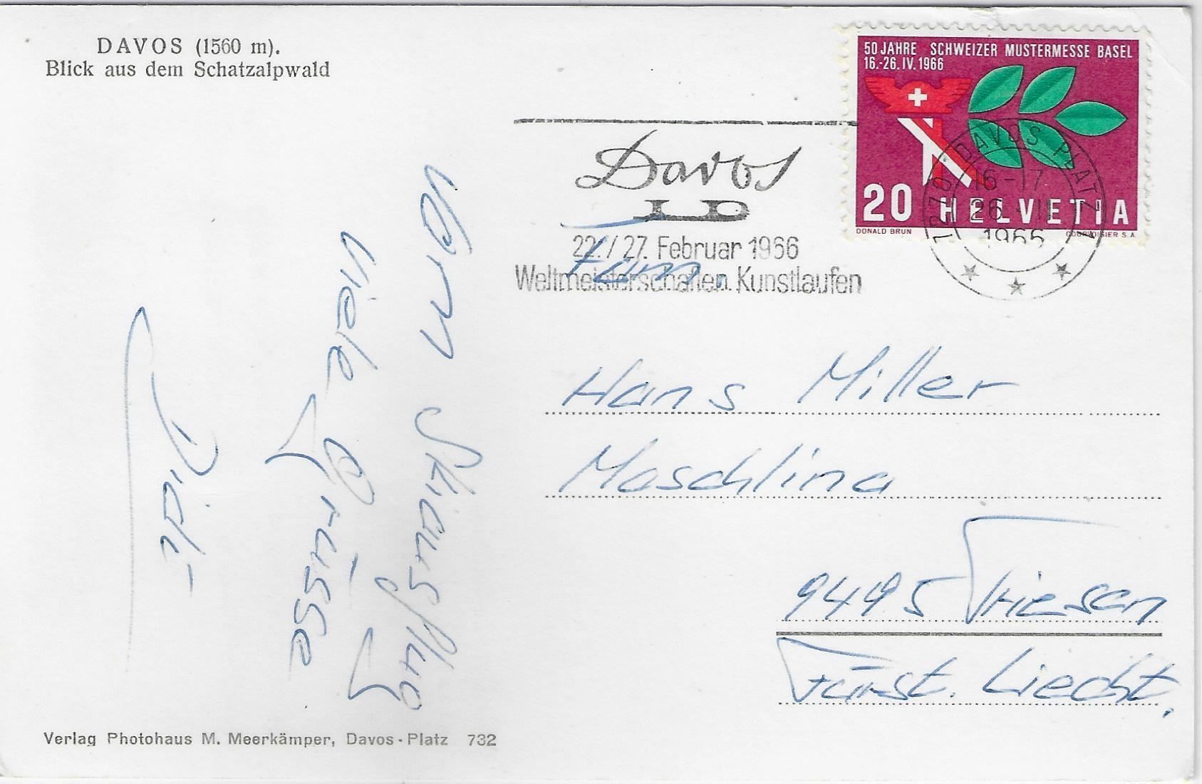 Cartoline postali: Davos - Blick aus dem Schatzalpwald – Usato da Ettingen venduto da Kartenplanet 1