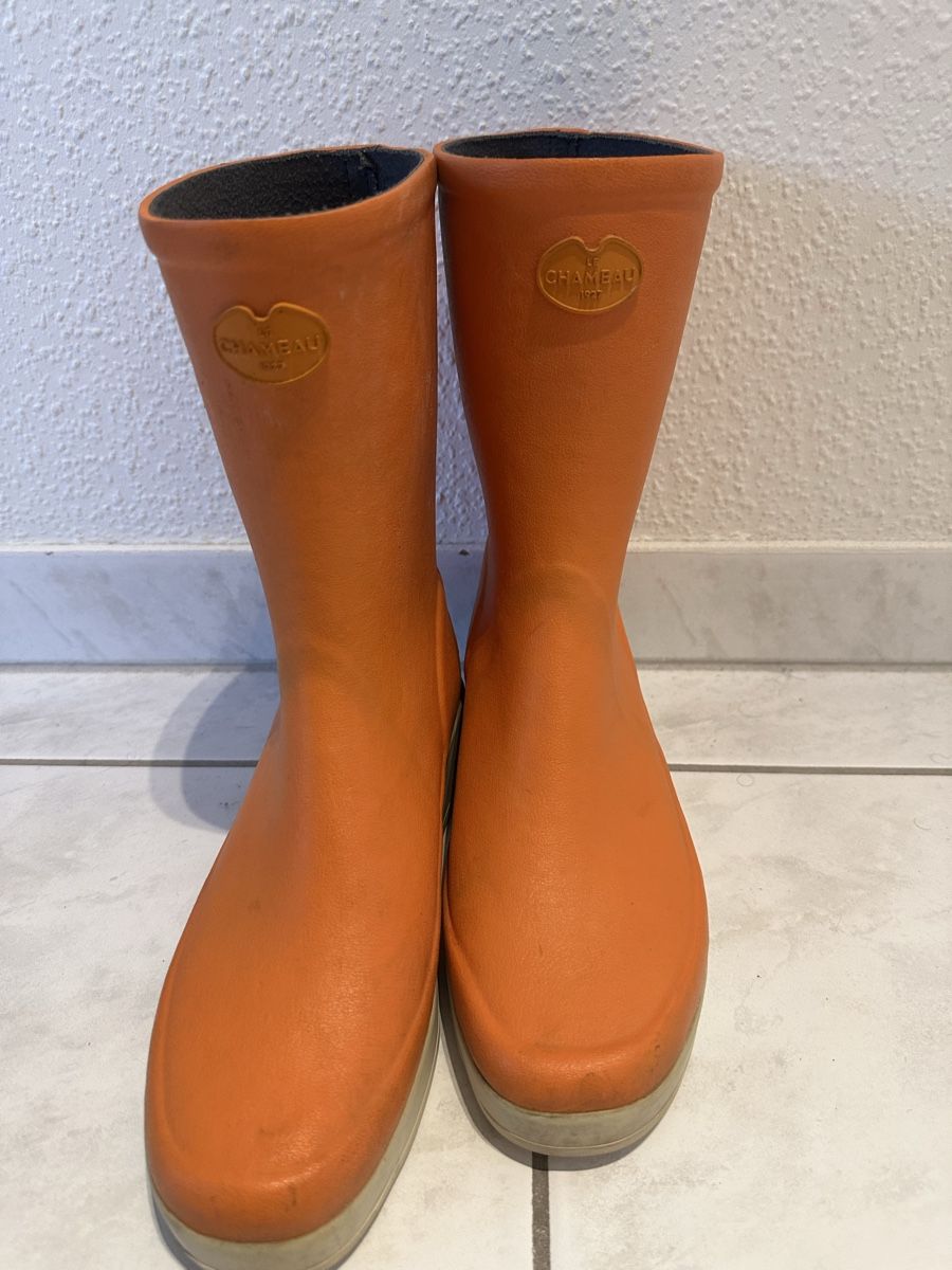 Le Chameau Scarpe da donna: Le Chameau Orange Wellies, Size 40 – Usato da Zürich venduto da car_68nt 1