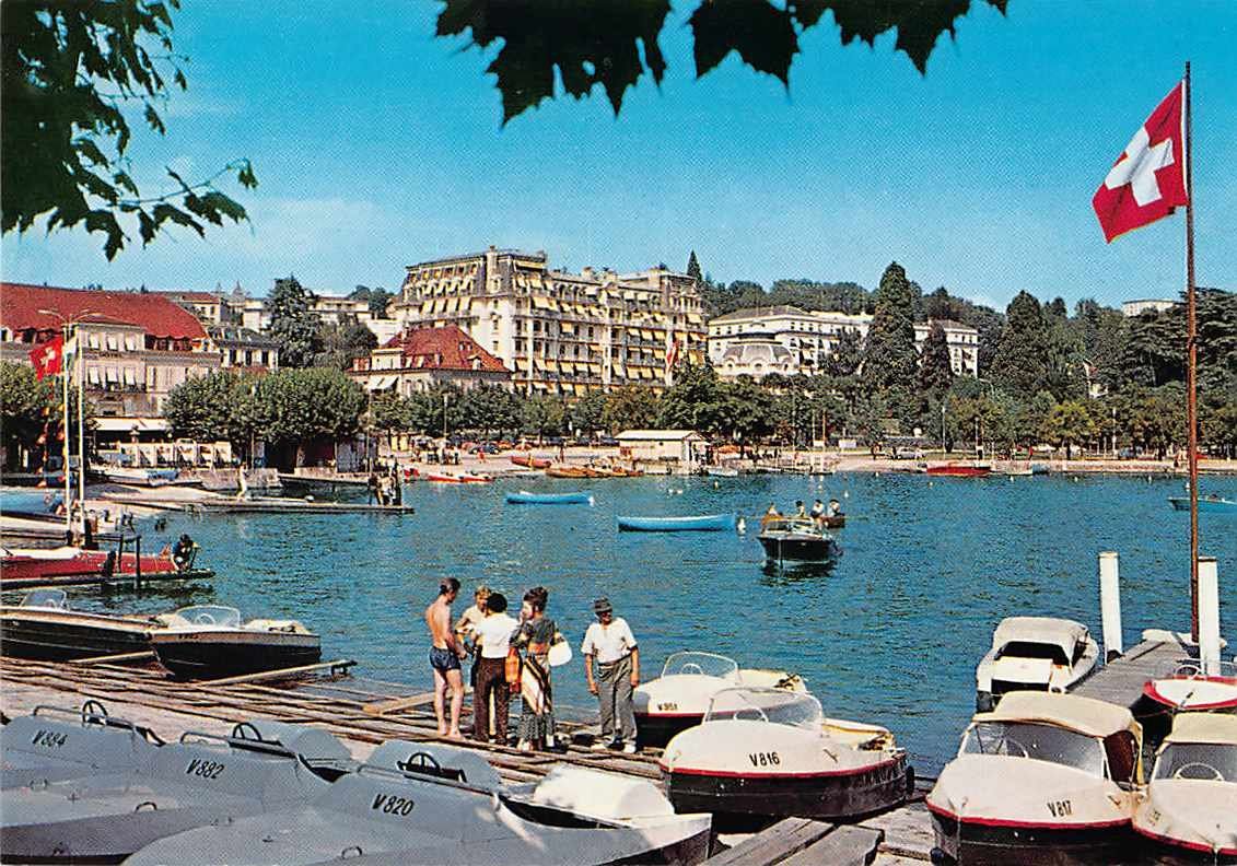 Cartoline postali: 5X SOUVENIR de LAUSANNE - OUCHY – Usato da Winterthur venduto da SchatzchischtliWinti 4
