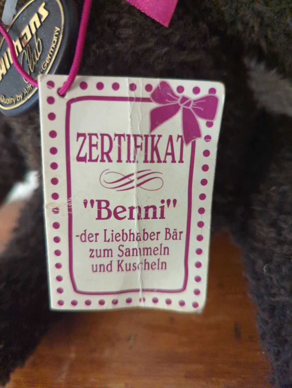 Tomy Giocattoli: Teddybär Berni – Nuovo e nell'imballaggio originale da Dierikon venduto da Jolie 1