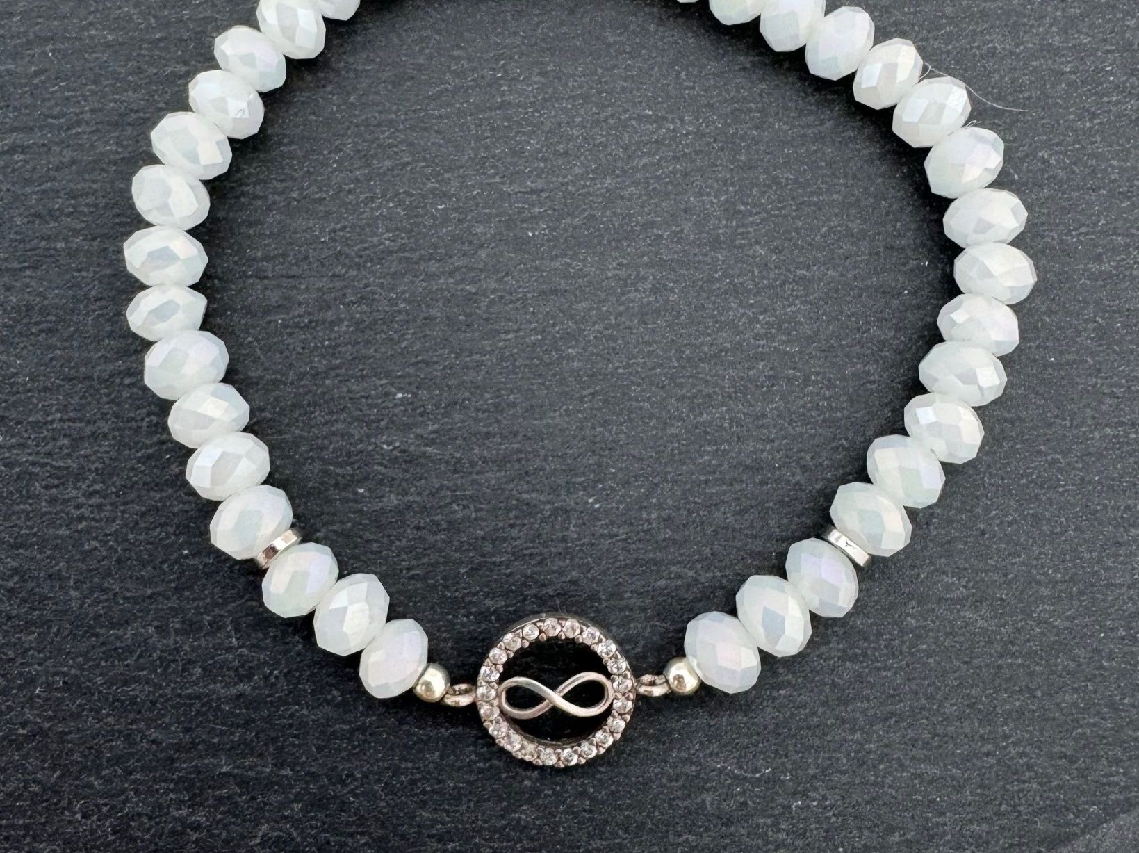 Armbänder & -reifen: Elastisches Infinity Armband Sterling Silber, Handmade Weiss – Neu (gemäss Beschreibung) aus Goldach von byBigo