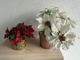 Deco Weihnachtsstern Kunstblumen
