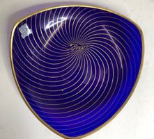 Kleine Glasschale blau Filigranglas Beco