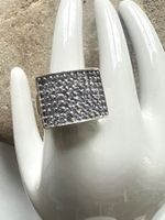 Statement Silberring925 unzählige Tansanite im Pavé-Stil G60