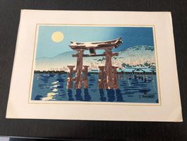 Japanischer Holzschnitt Tomikichiro Tokuriki  Miyajima