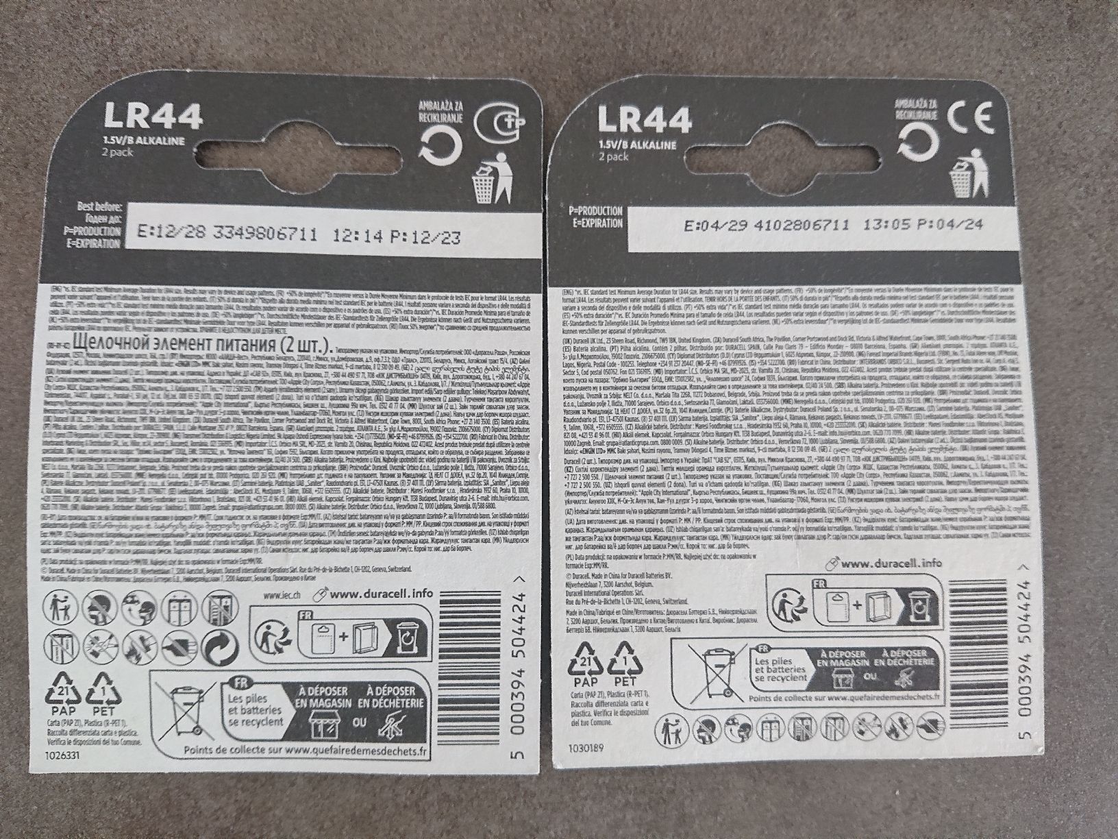 Duracell Accus & piles: Piles Duracell LR44 – Neuf avec emballage d'origine à Lentigny par ti_2020 1