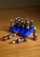Kasten mit 12 Flaschen Pepsi-Cola für Puppenhaus/Puppenstube