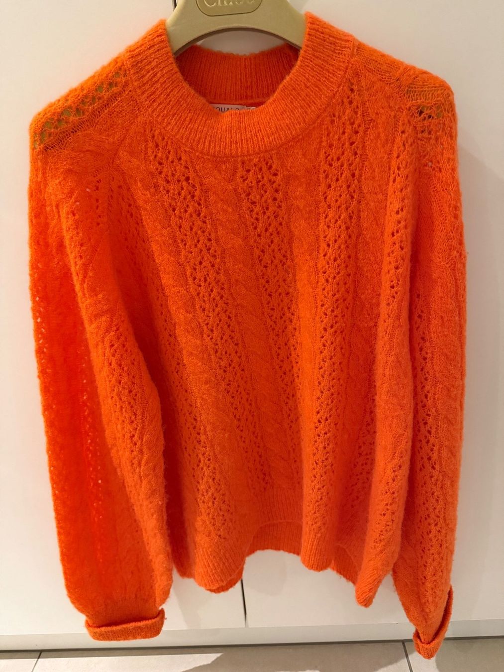 Pullover & Sweatshirts: Esqualo Strickpullover Modell Sweater Cable Ajour Orange – Neu (gemäss Beschreibung) aus rheineck von norwegianwood52