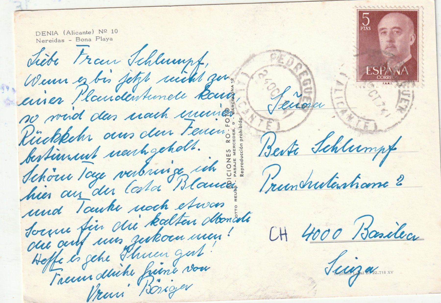 Cartoline postali: Denia Spanien – Usato da Lumbrein venduto da made02 1