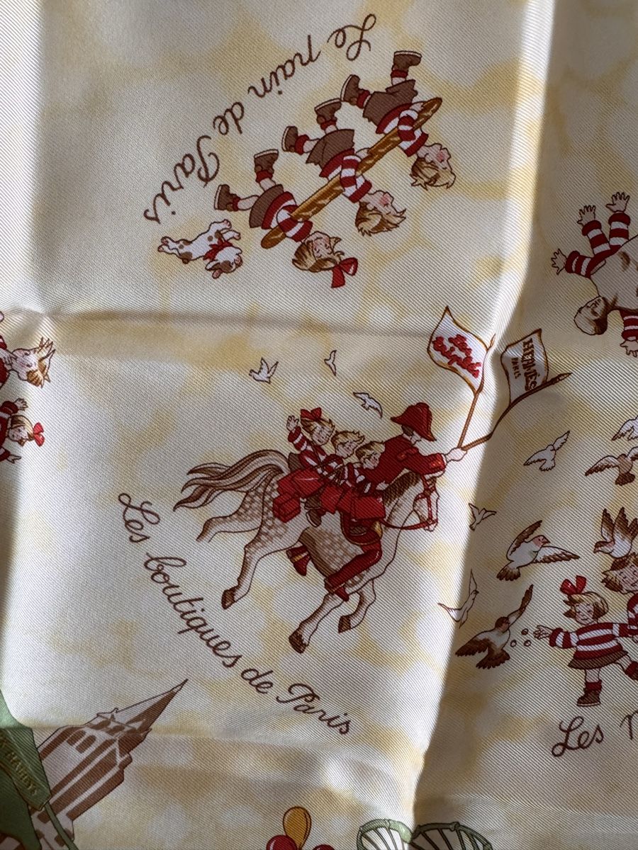Hermès Foulard & Sciarpe: Hermès gavroche Les Triplés – Nuovo e nell'imballaggio originale da Genève venduto da Allisgood 1