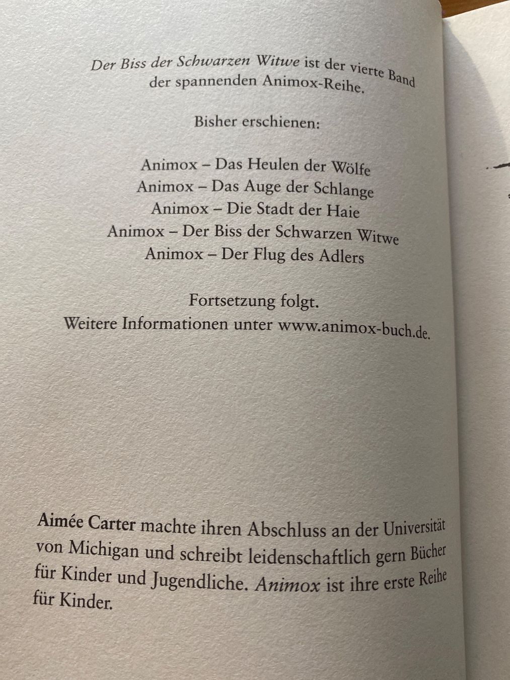 Libri: BUCH •ANIMOX•  Der Biss der schwarzen Witwe – Usato da Frauenfeld venduto da Boldi46 2
