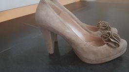 High Heehls 39 Schuhe beige Pumps