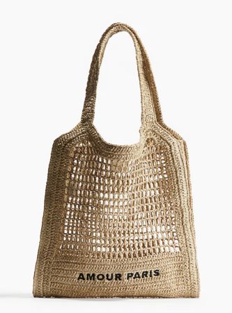H&M Tote Bag aus geflochtenem Papierstroh
