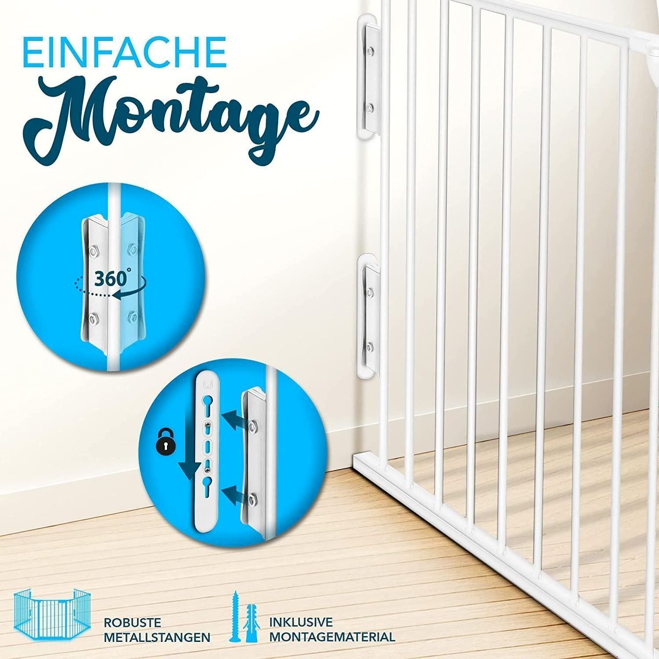 Box & Barriere di sicurezza: KIDUKU Kaminschutzgitter 305cm Weiß – Nuovo e nell'imballaggio originale da Bottighofen venduto da zaap 2