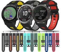 Armband Bracelet Silikon Sport für Garmin Fenix 6 7 8 9