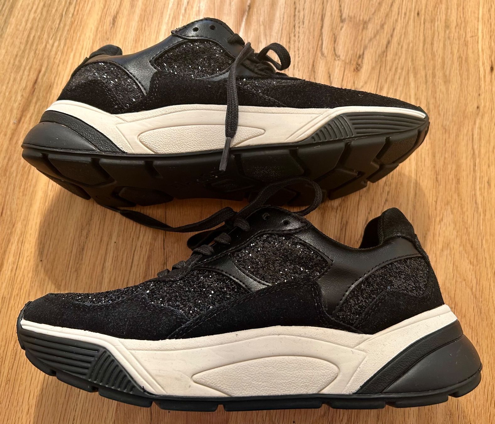Damenschuhe: Esprit Damen Sneaker, Schwarz Glitzer, Grösse 37 – Gebraucht aus Schalchen von Kajo5 2