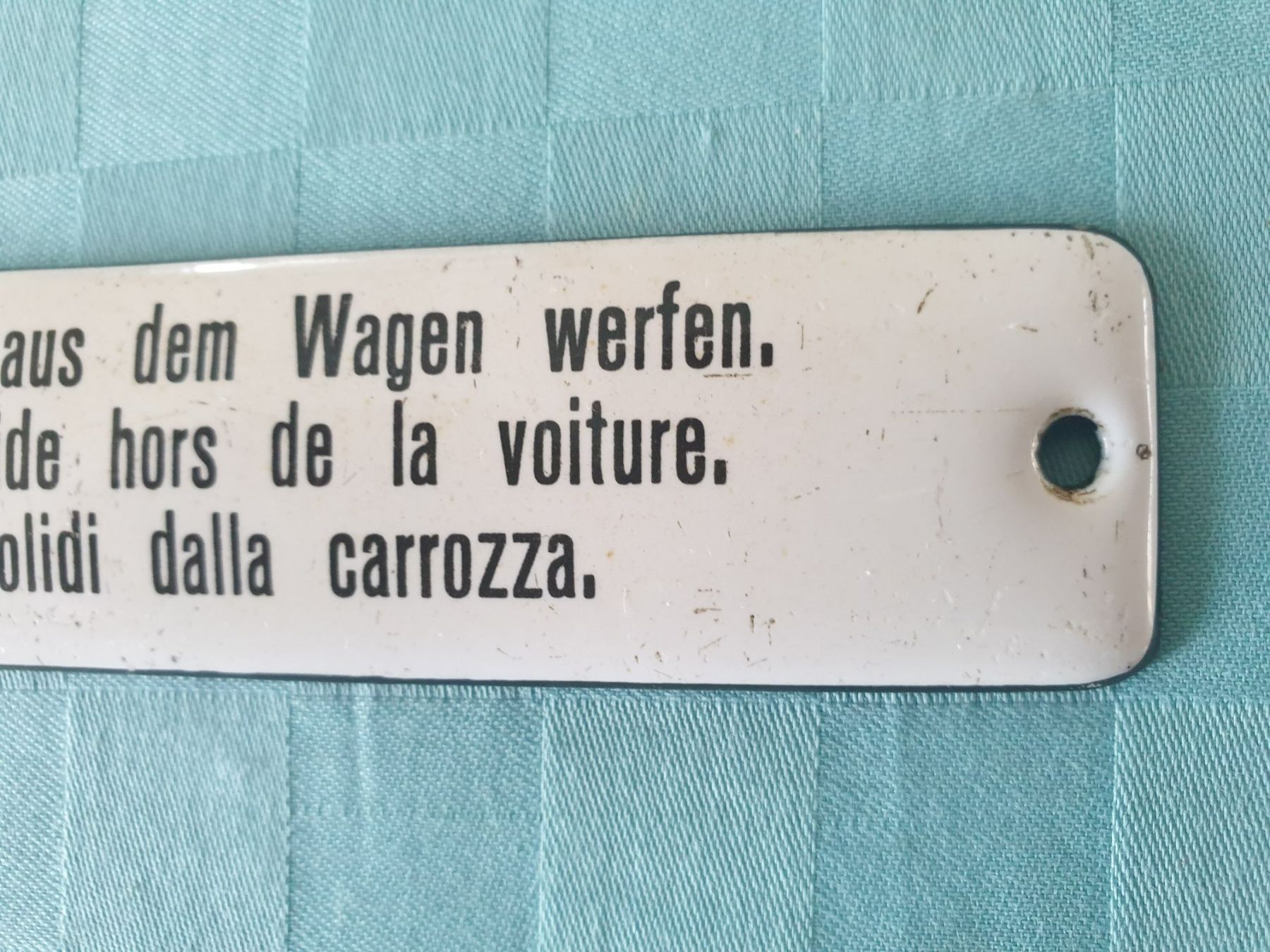 SBB/CFF/FFS Insegne: altes Email Schild Zug SBB Wagen – Usato da Mörschwil venduto da spirspi 4