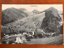 Postkarte  Langenbruck mit Dorf Litho 1908    (P589)