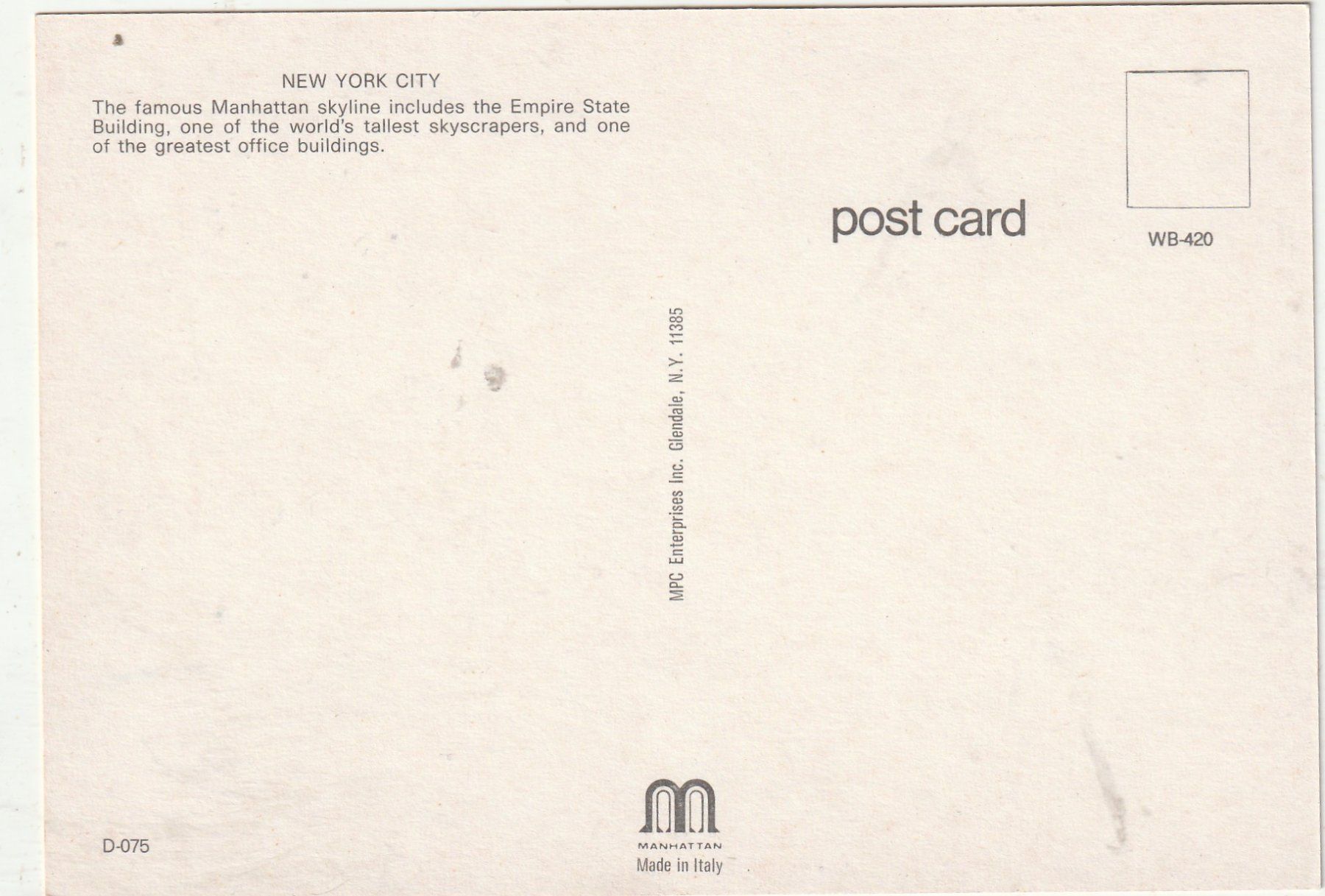 Cartoline postali: 4 Karten  New York – Usato da Lumbrein venduto da made02 7